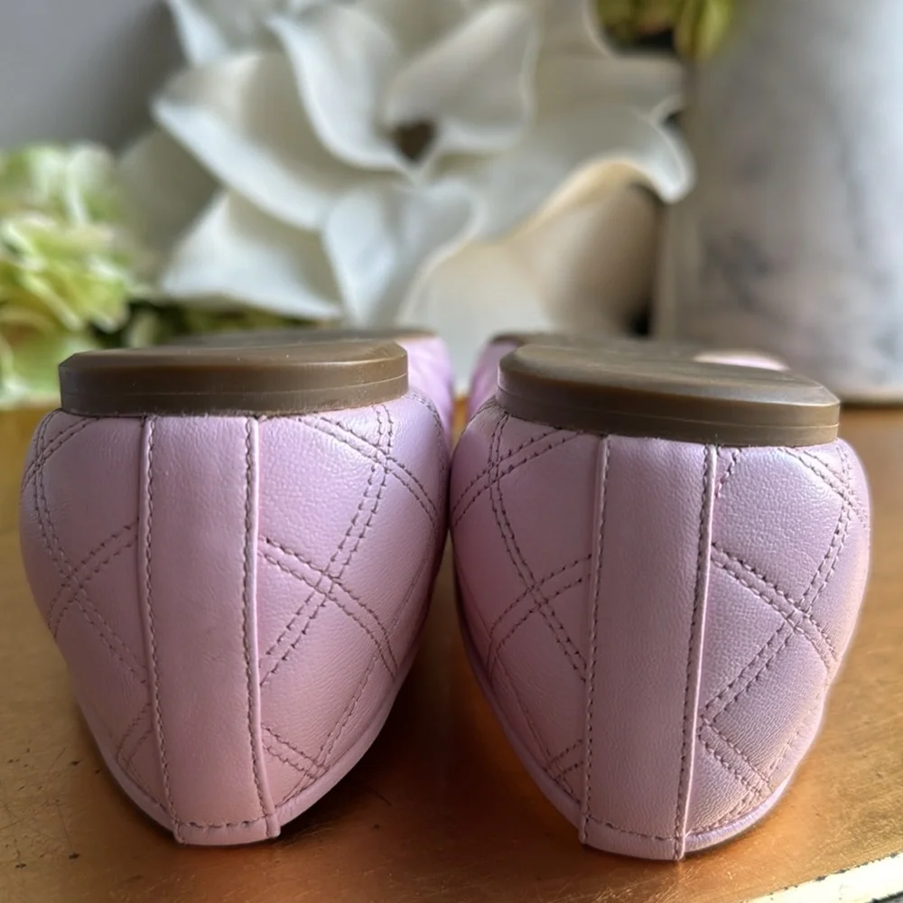 Delman Willa Quilted Ballet Flat in Pink Leather - Picture 16 of 16